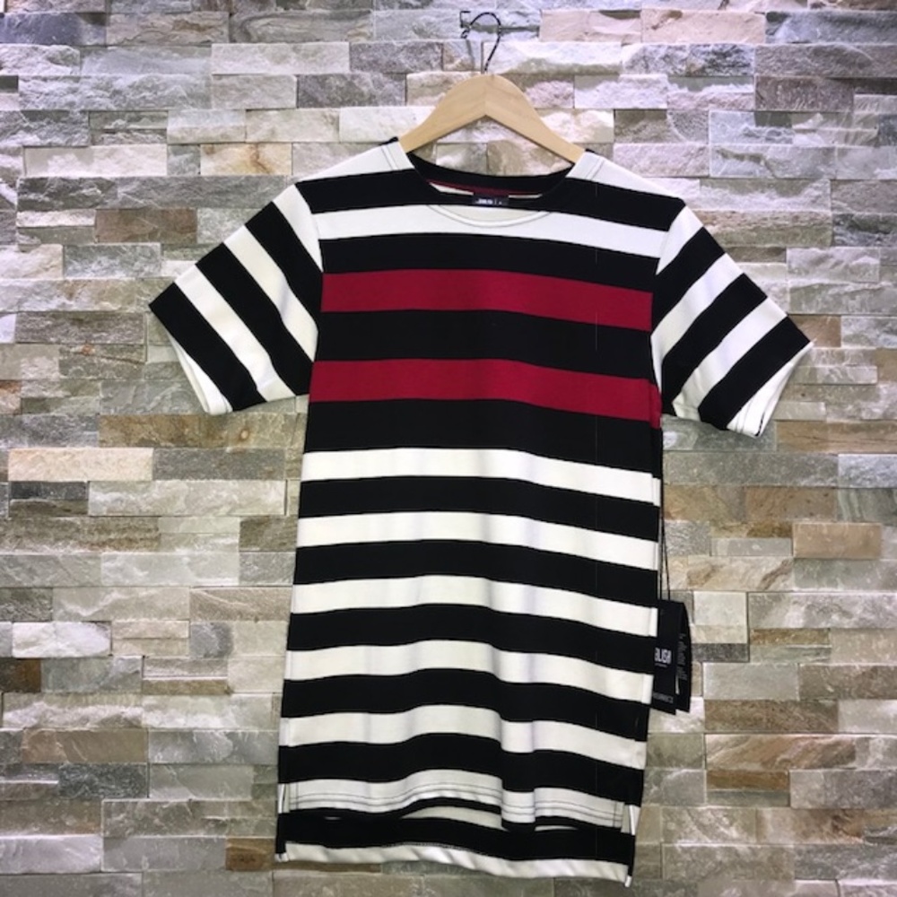 Publish Brand Vance Stripe Tee Red/Black/White S